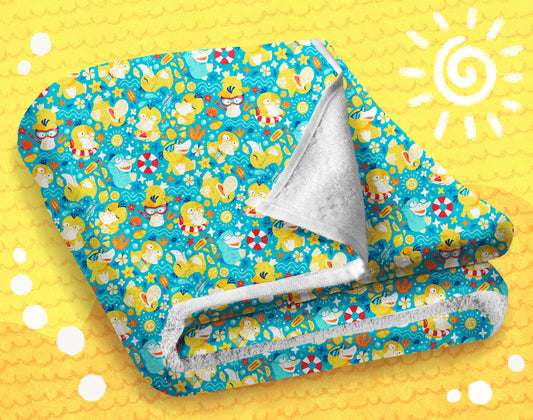 Psyduck Pool Party Beach Towel