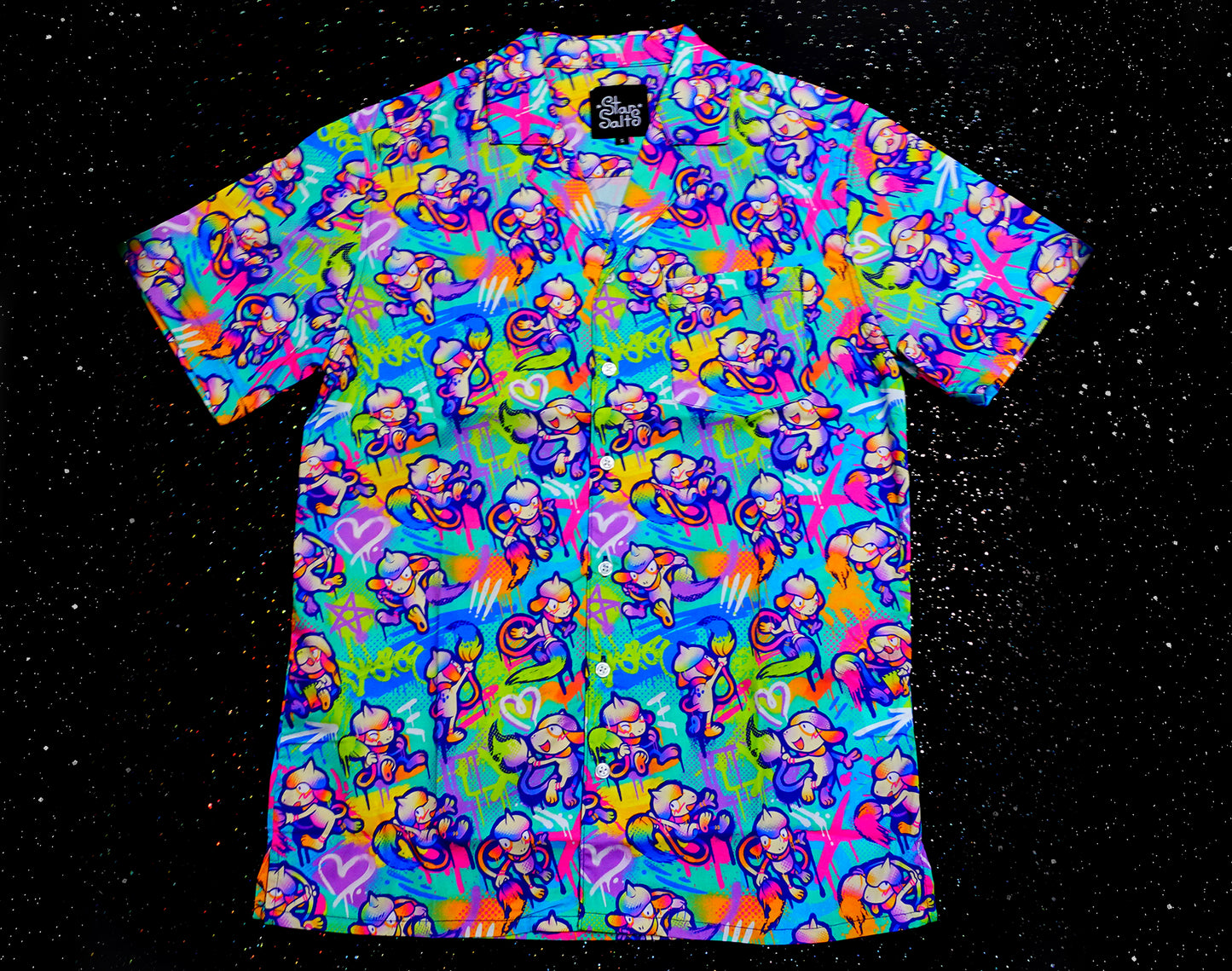 Smeargle Splatter Button Up Shirt