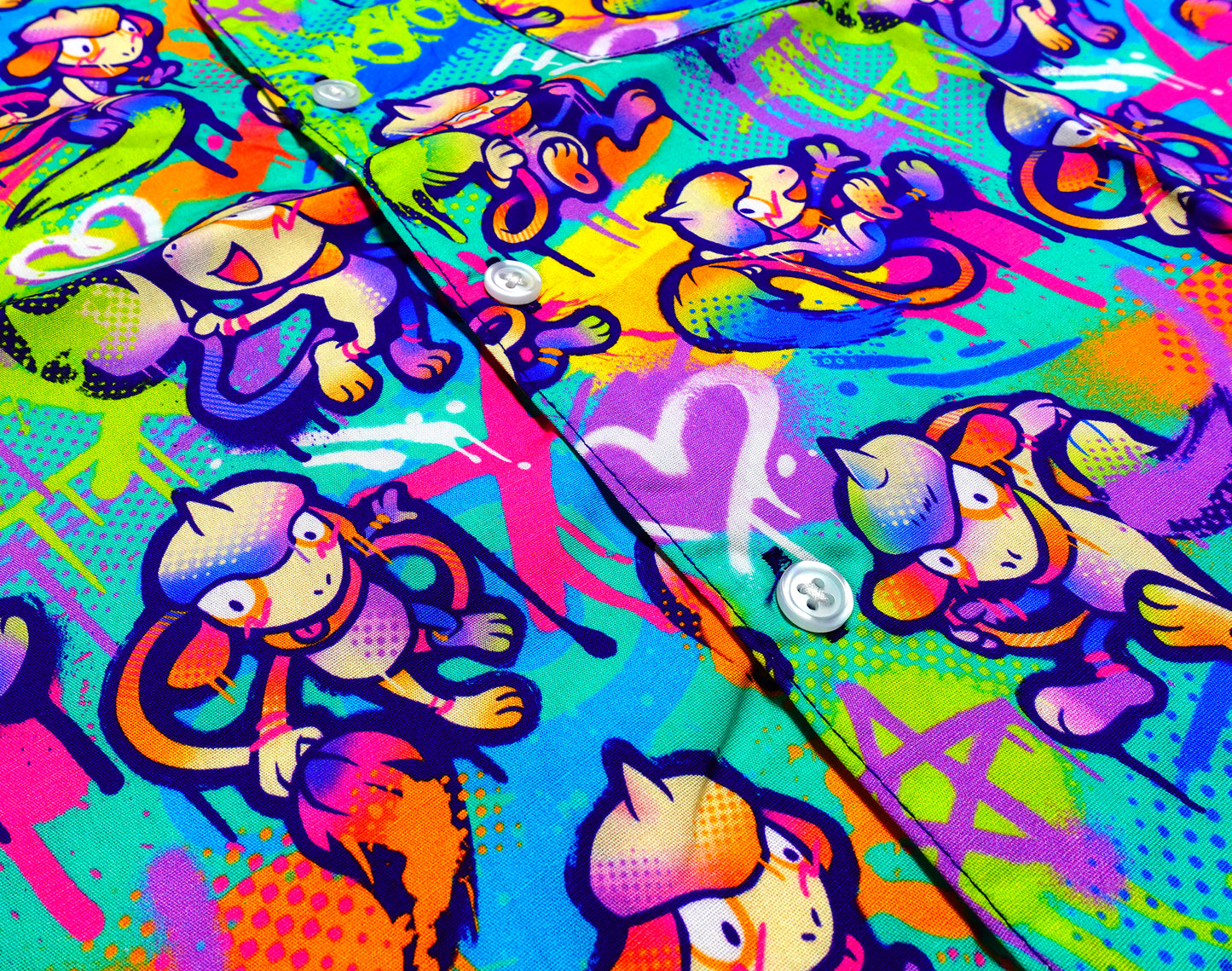 Smeargle Splatter Button Up Shirt
