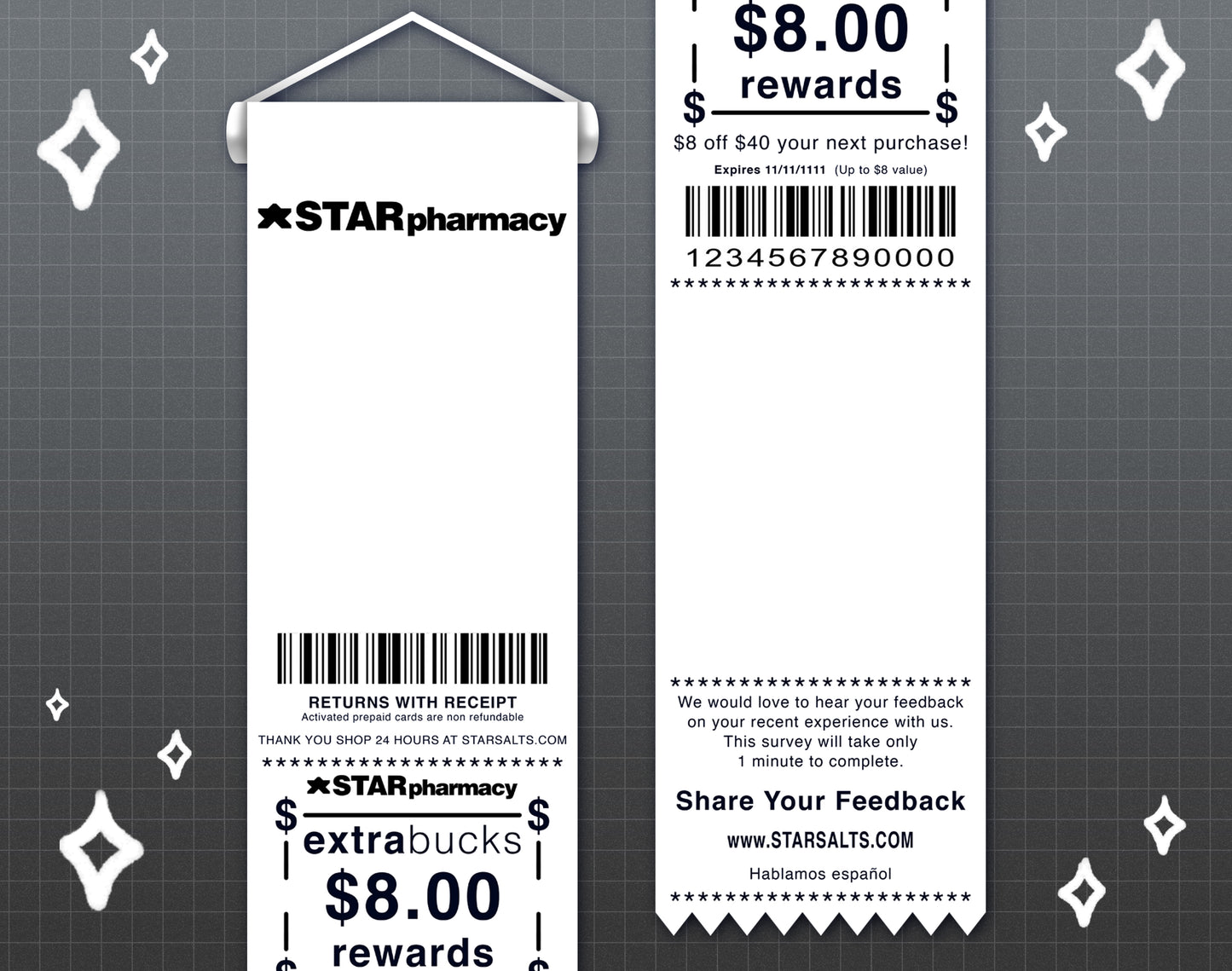 Incredibly Long Receipt Pin Banner