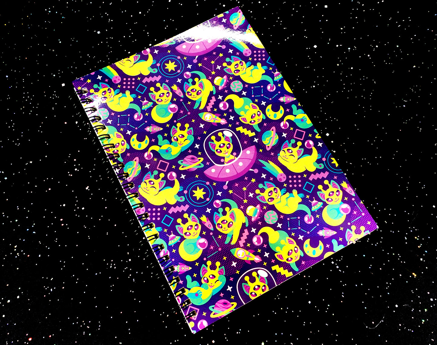Alien Cat Reusable Sticker Book