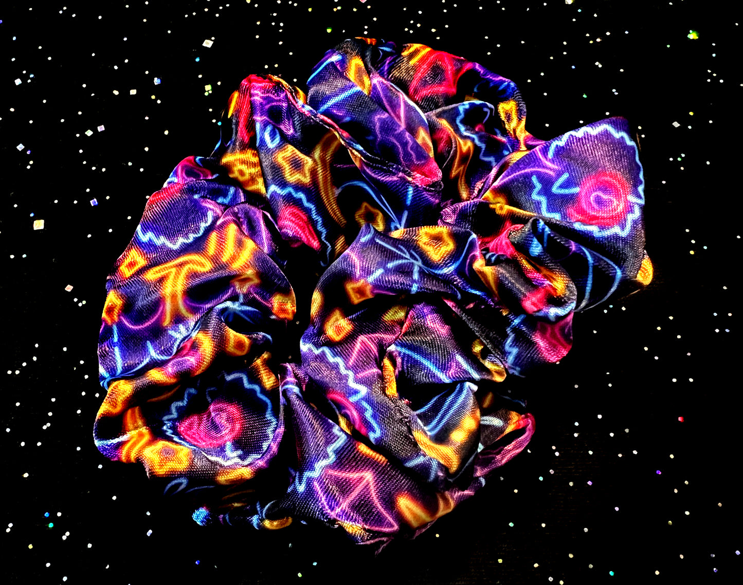 Neon Bats Scrunchie