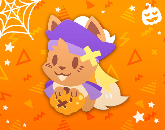 Halloween Eevee Dyed Enamel Pin