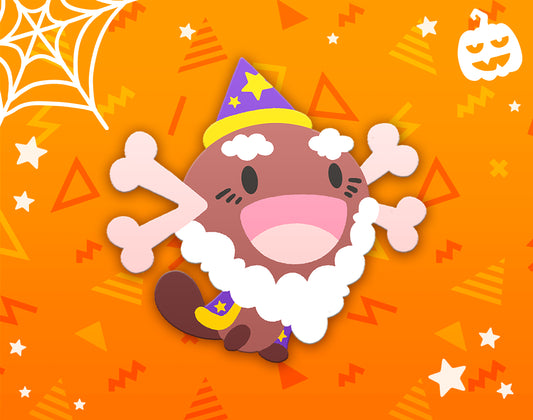 Halloween Wooper Dyed Enamel Pin