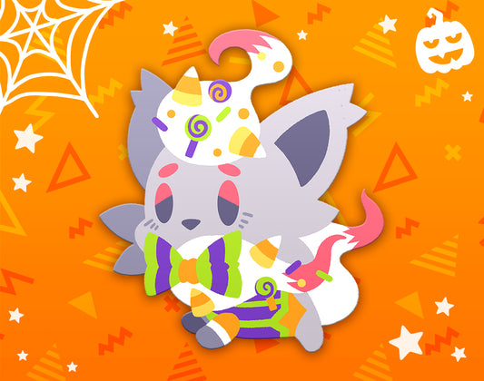 Halloween Zorua Dyed Enamel Pin