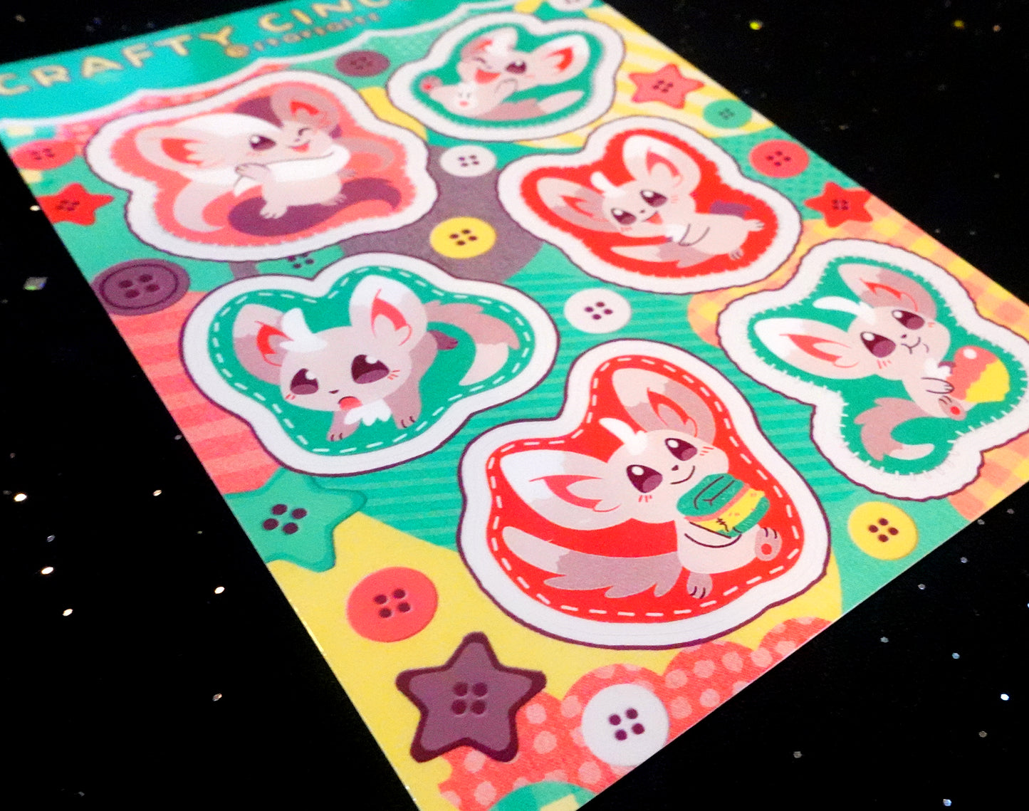 Crafty Cinccino Sticker Sheet