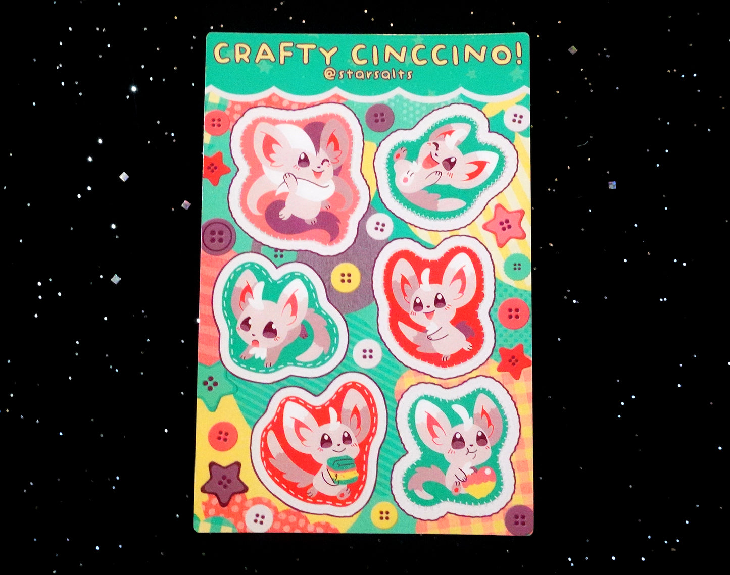 Crafty Cinccino Sticker Sheet