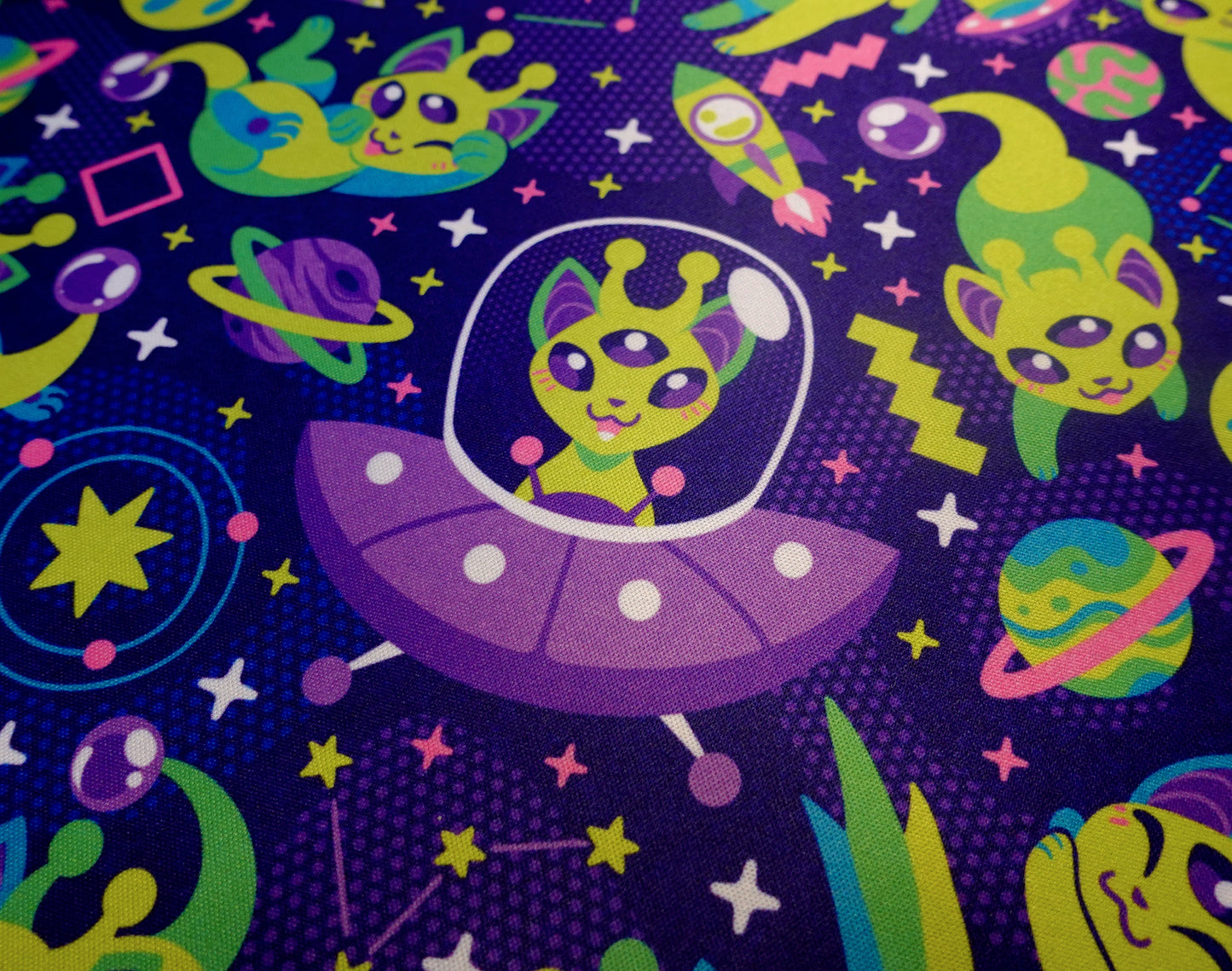 Alien Cat Jumbo Desk Mat