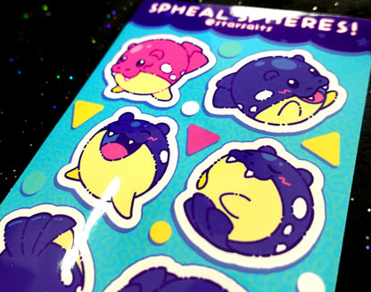 Splashing Spheal Sticker Sheet