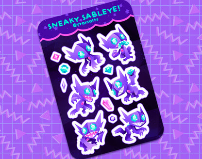 Sneaky Sableye Sticker Sheet