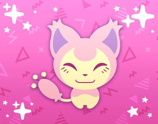 Skitty Dyed Enamel Pin
