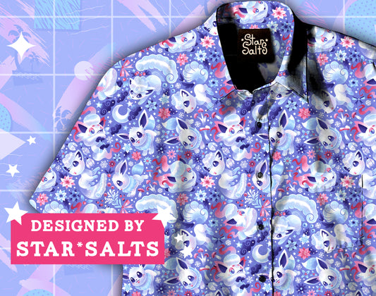 Snow Foxes Button Up Shirt