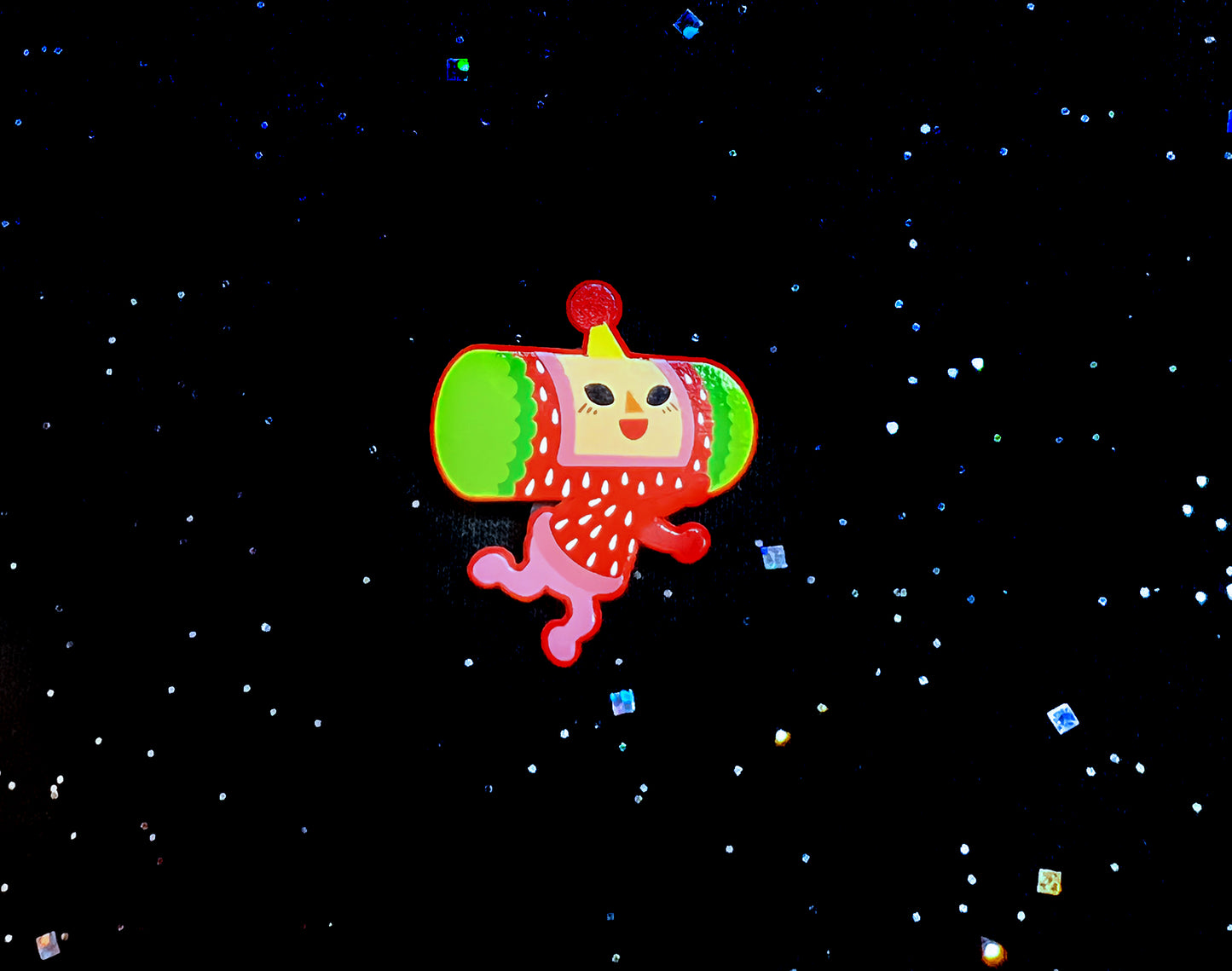 Ichigo + Katamari Dyed Enamel Pin Set