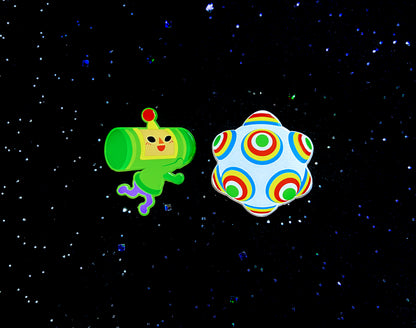 The Prince + Katamari Dyed Enamel Pin Set