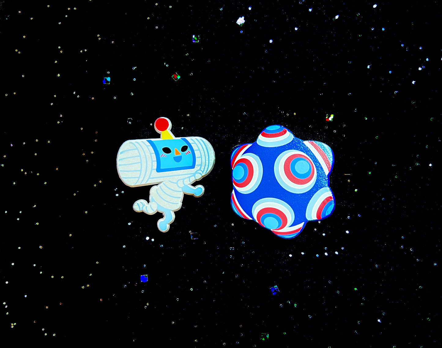 Opeo + Katamari Dyed Enamel Pin Set