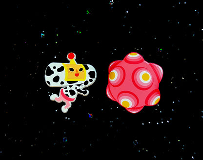Daisy + Katamari Dyed Enamel Pin Set