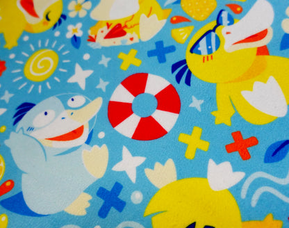 Psyduck Pool Party Beach Towel