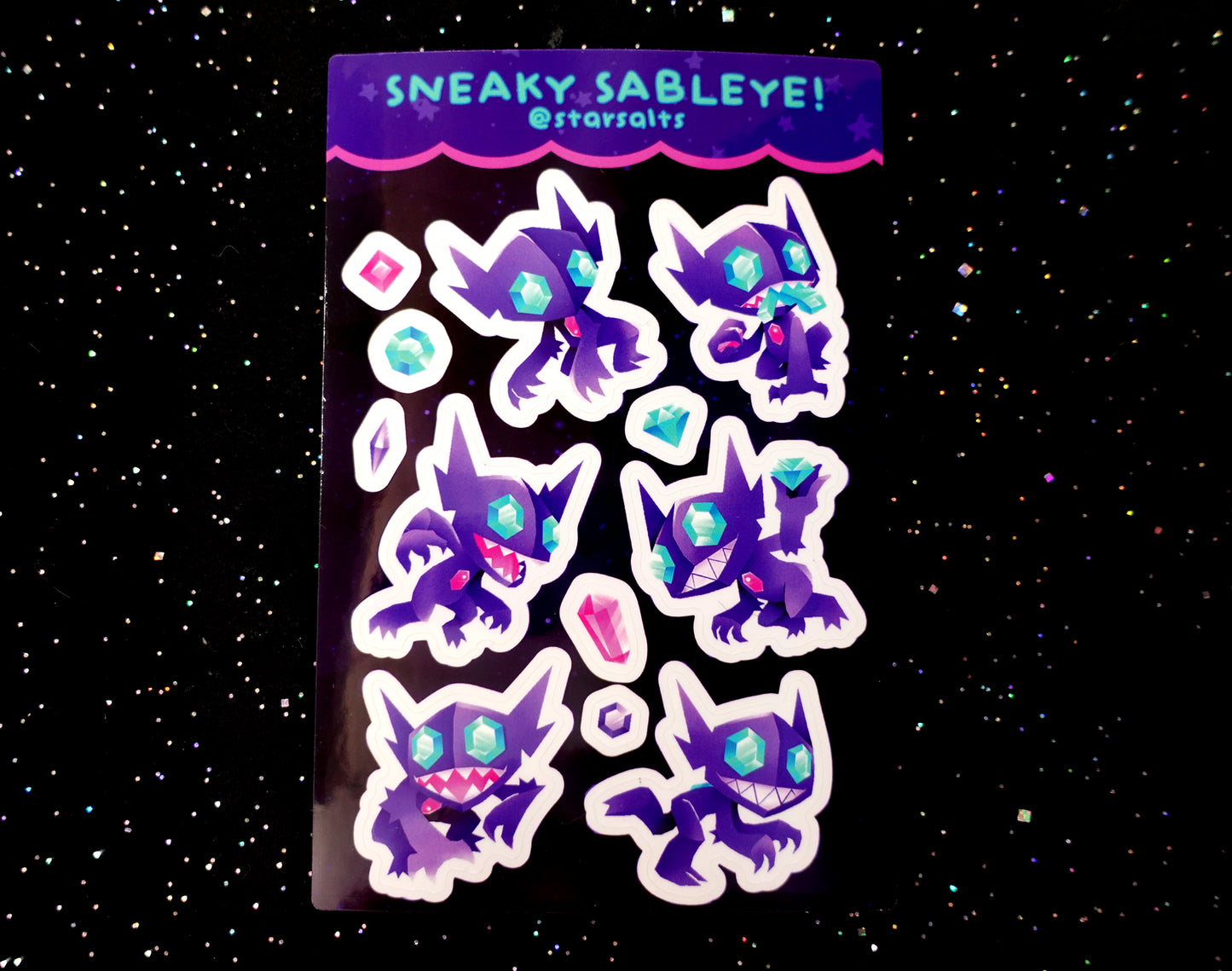 Sneaky Sableye Sticker Sheet