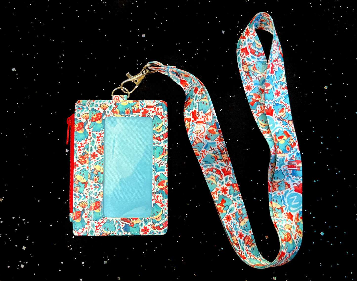 Many Munchlax ID Wallet + Lanyard