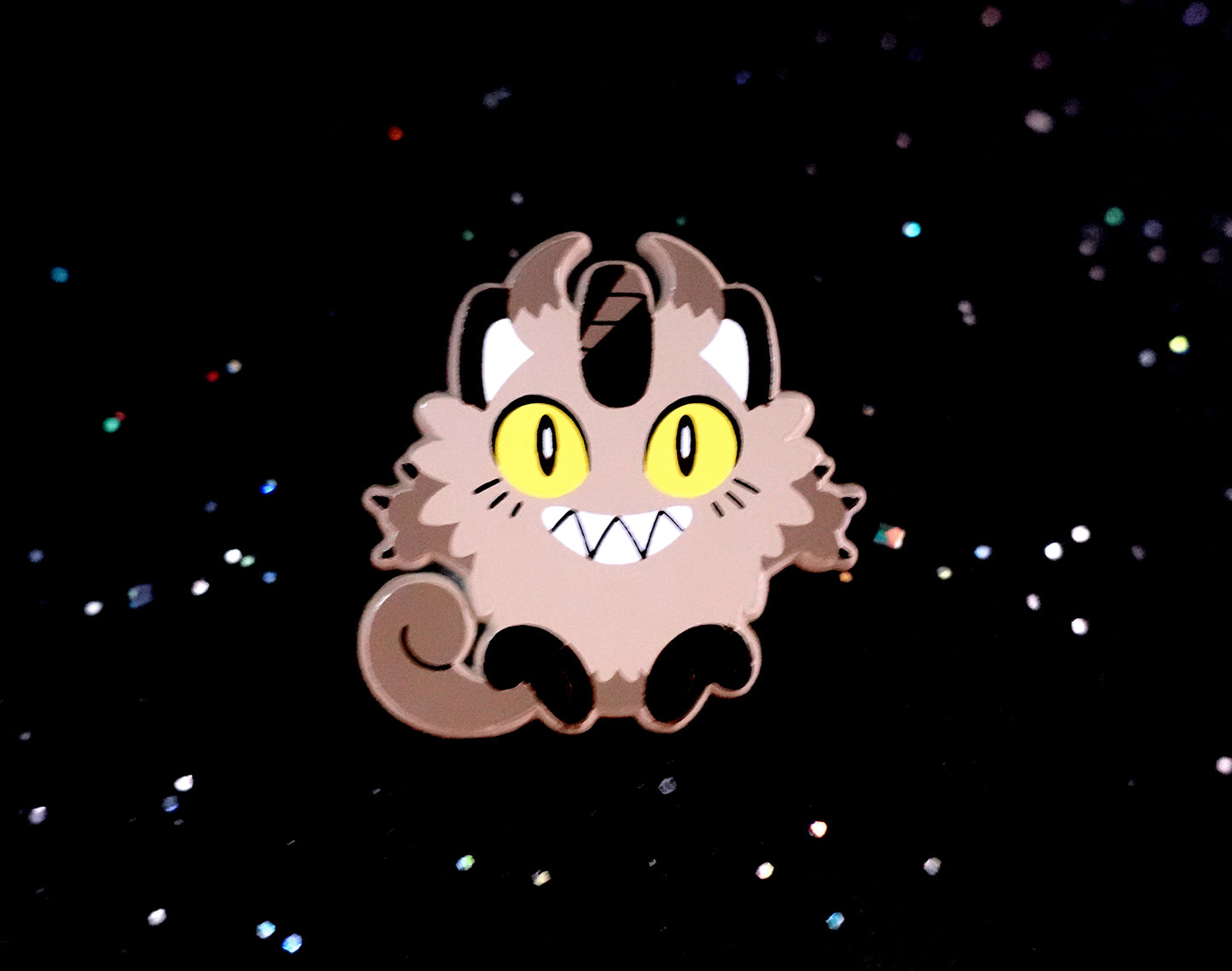 Galarian Meowth Dyed Enamel Pin