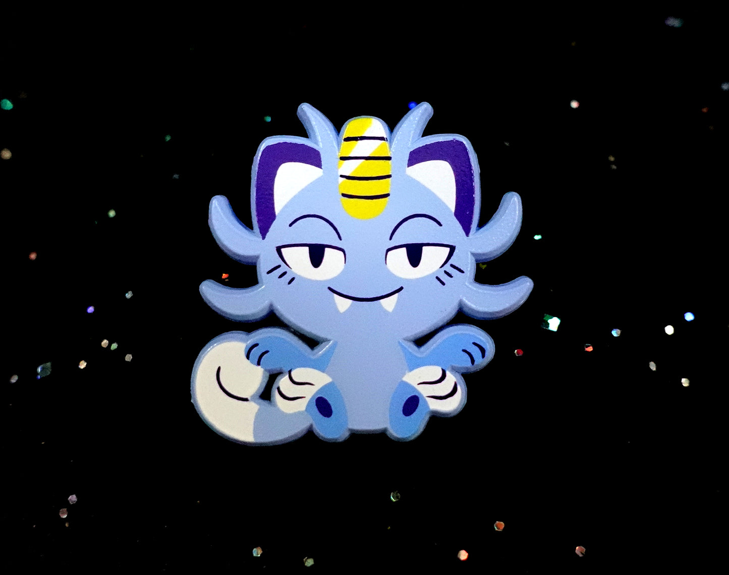 Alolan Meowth Dyed Enamel Pin