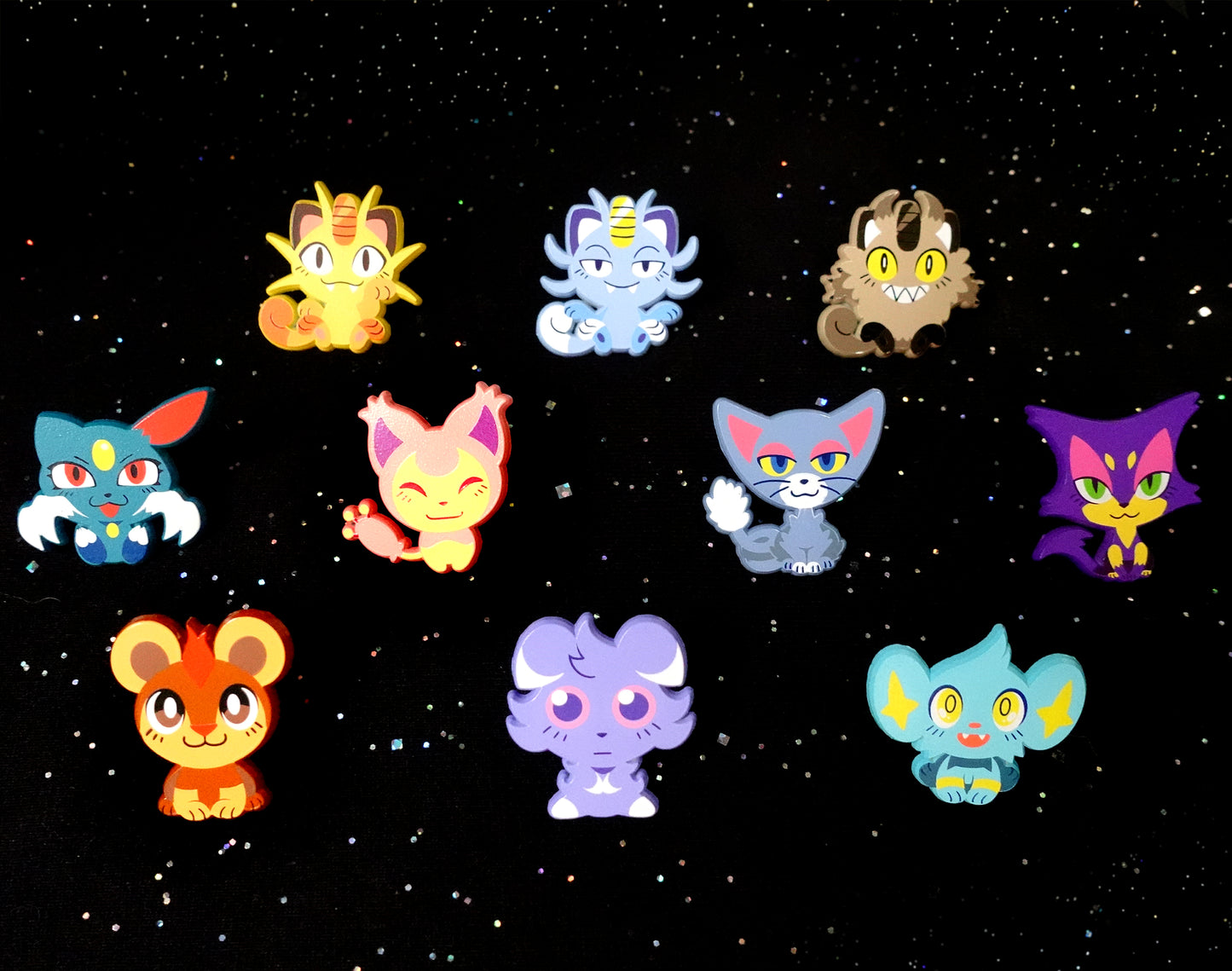 Alolan Meowth Dyed Enamel Pin