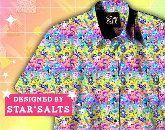 Rainbow Vibes Button Up Shirt