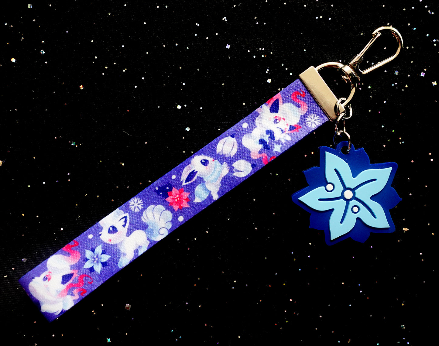 Frosty Foxes Lanyard Wristlet
