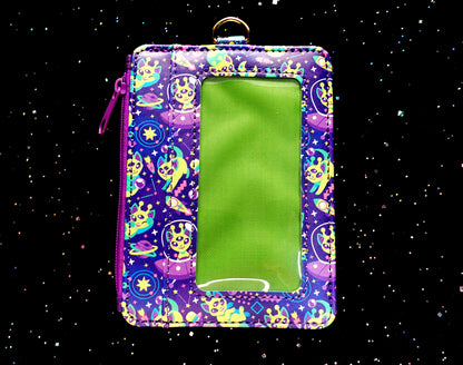 Alien Cat ID Wallet + Lanyard