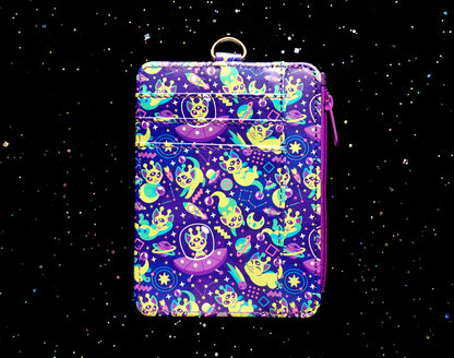 Alien Cat ID Wallet + Lanyard