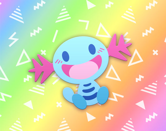Wooper Dyed Enamel Pin