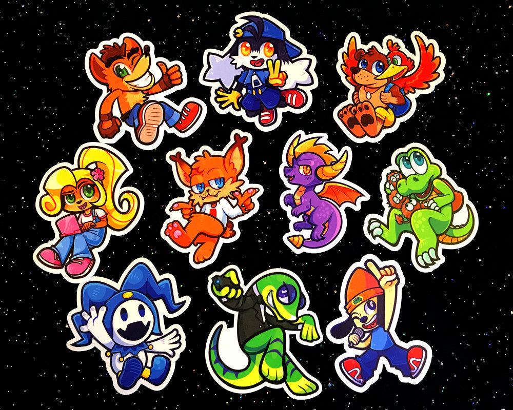 Video Game Mascot Stickers