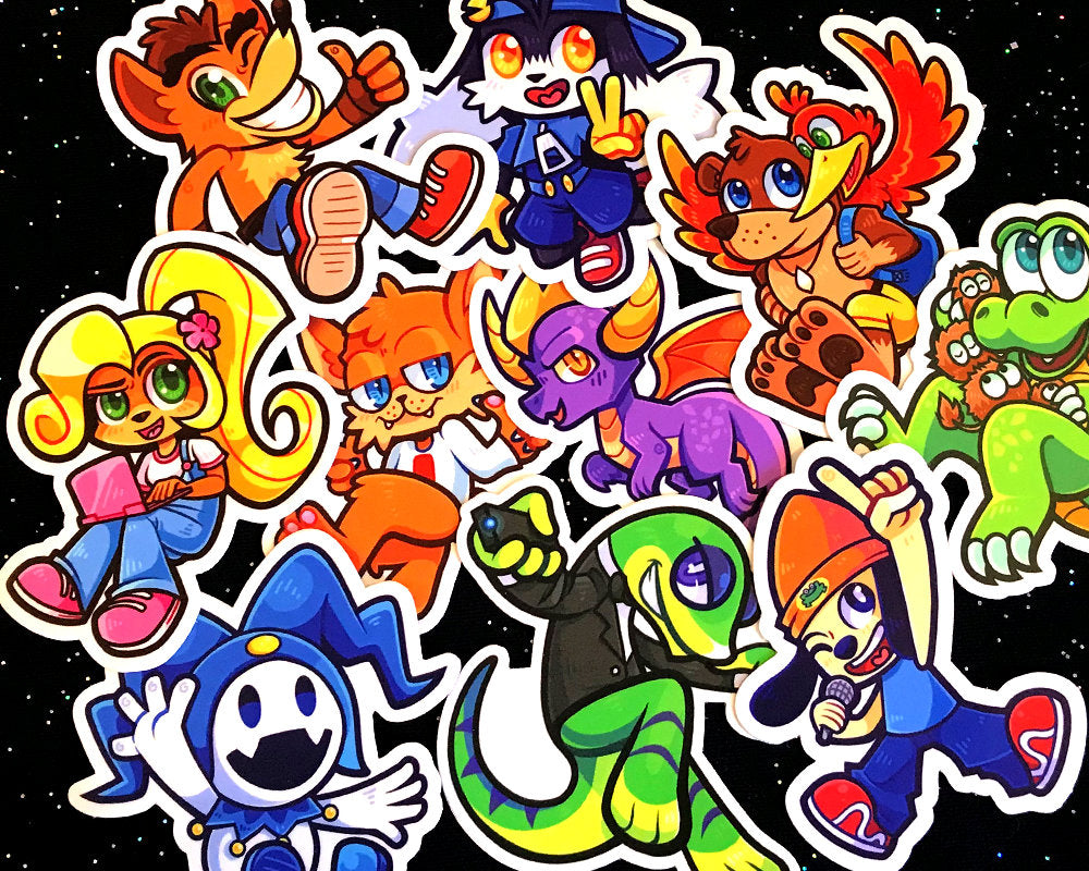 Video Game Mascot Stickers