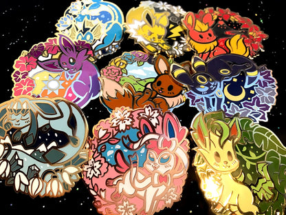 Elemental Eevee Enamel Pin Set