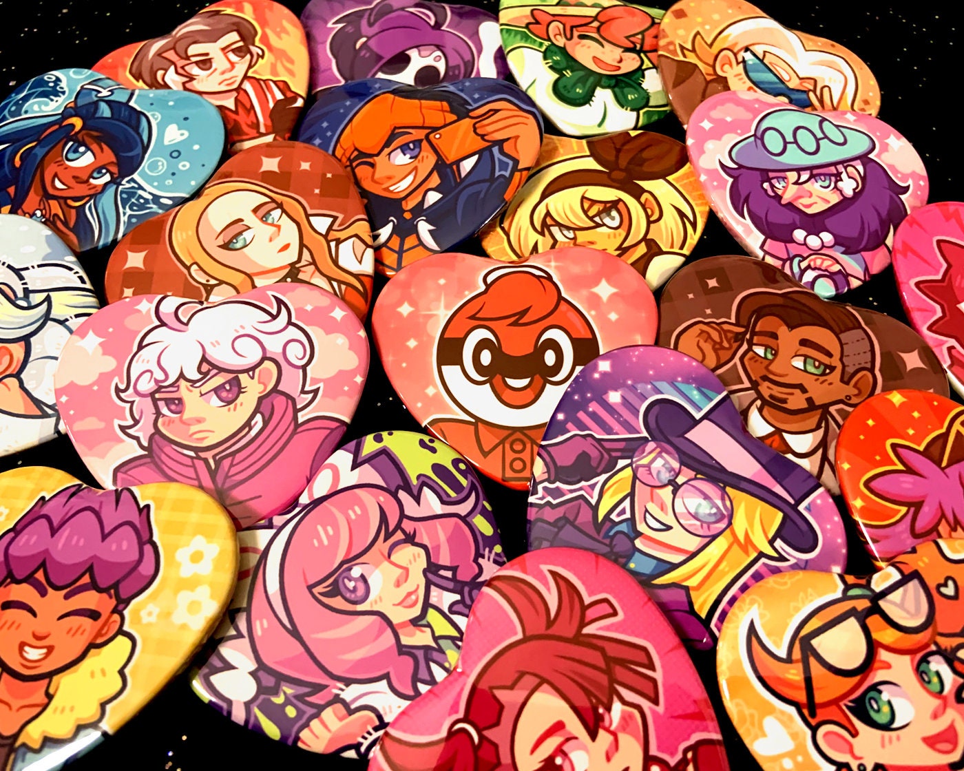 Galar Gym Leader Heart Buttons