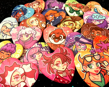 Galar Gym Leader Heart Buttons