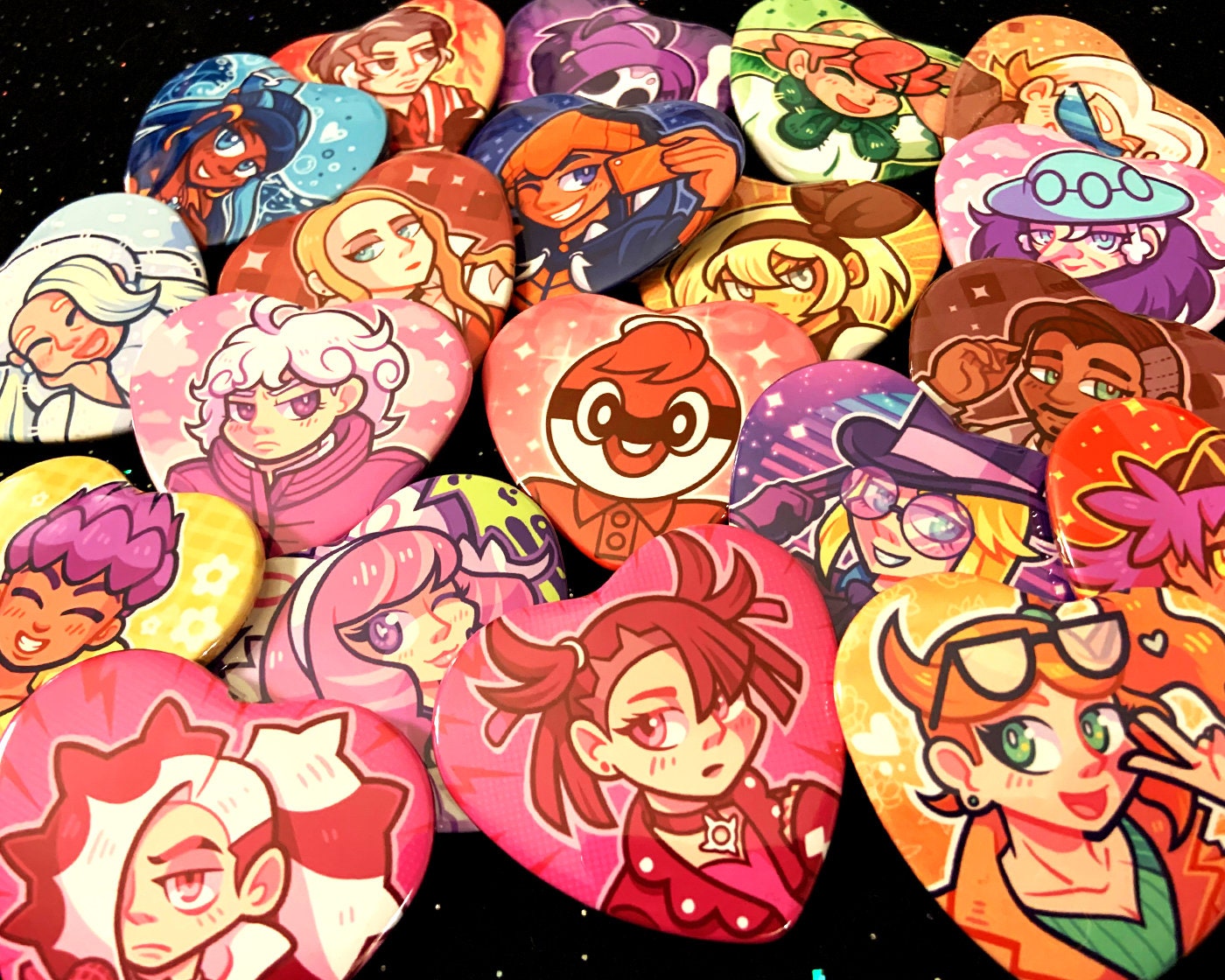 Galar Gym Leader Heart Buttons