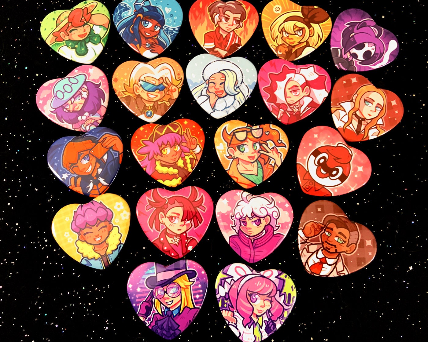 Galar Gym Leader Heart Buttons