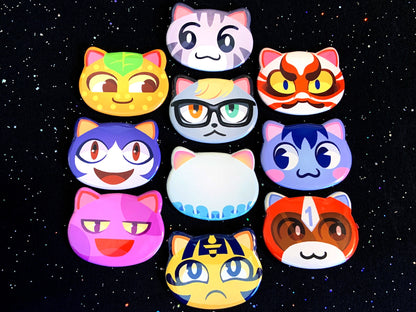Animal Crossing Cat Buttons