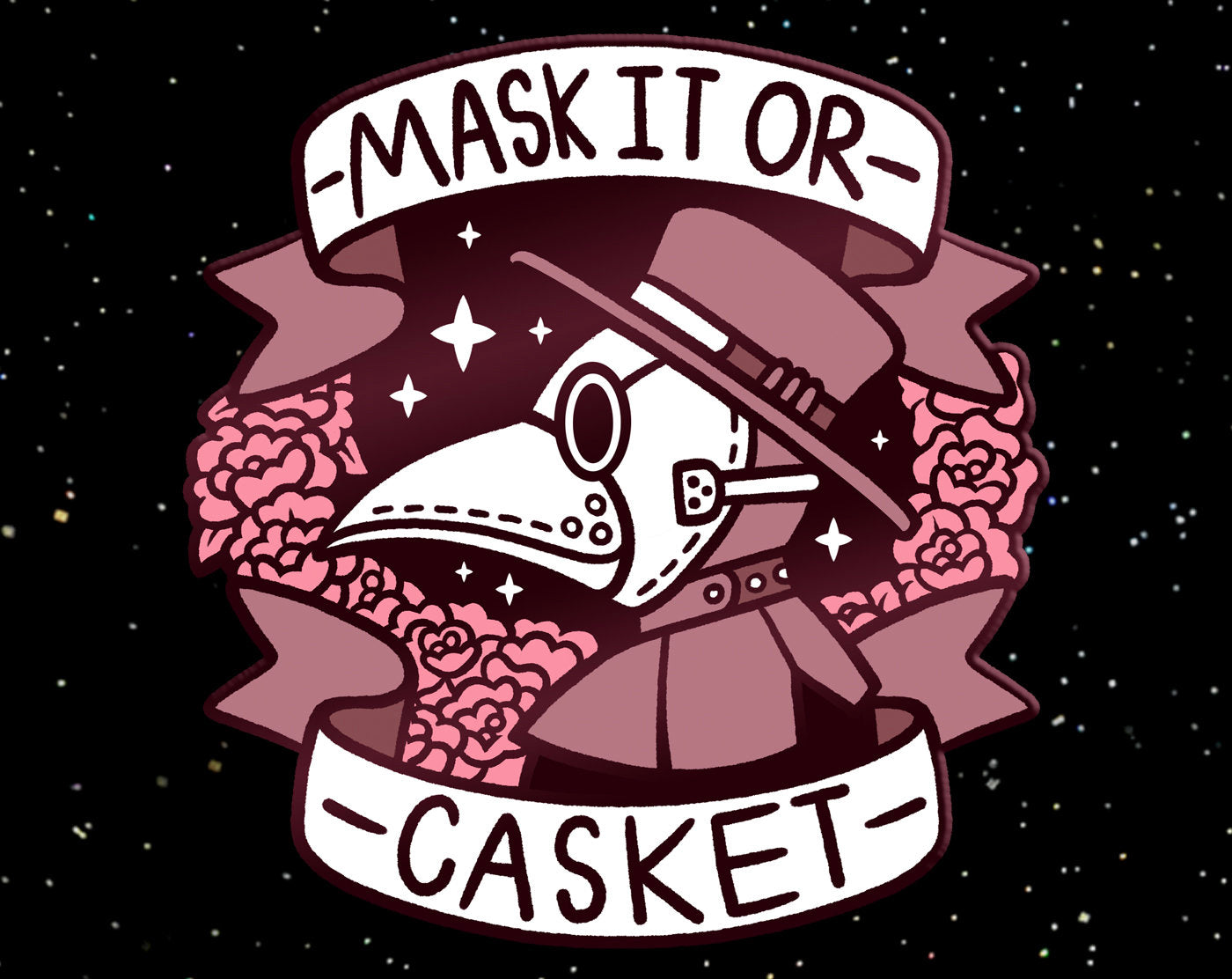 Mask It Enamel Pin