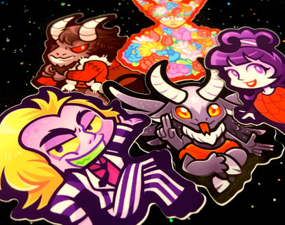 Beetlejuice and Lydia Stickers