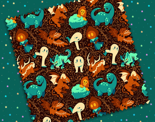 Colorful Cryptids Microfiber Cloth