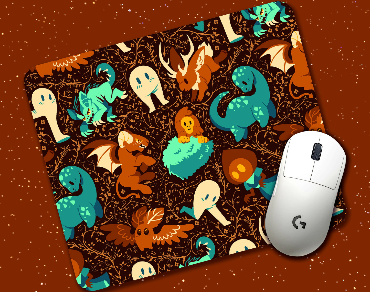 Colorful Cryptids Mousepad