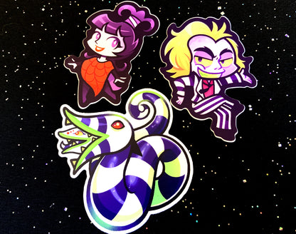 Beetlejuice and Lydia Stickers