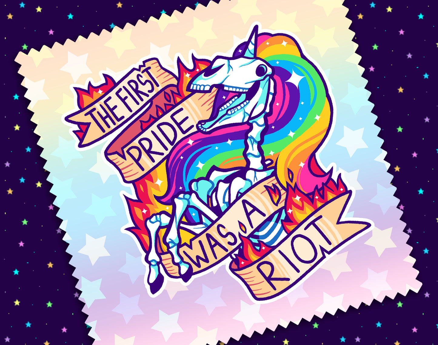 Rainbow Riot Microfiber Cloth