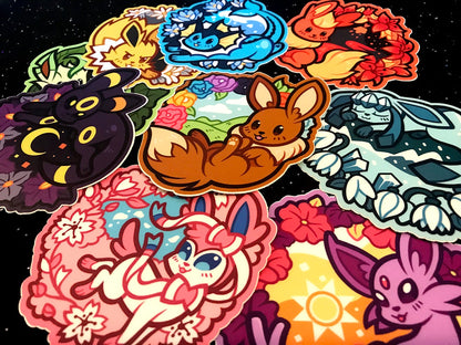 Elemental Eeveelution Stickers