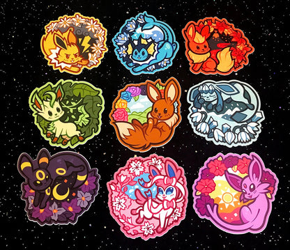 Elemental Eeveelution Stickers