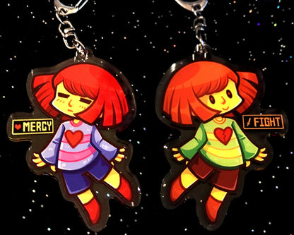 Frisk/Chara 2.5" Acrylic Charm