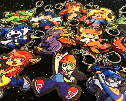 Crash & Coco 2.5" Acrylic Charms