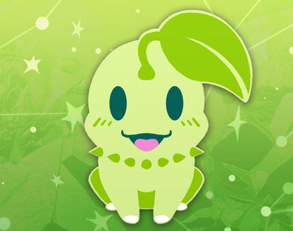 Chikorita Dyed Enamel Pin